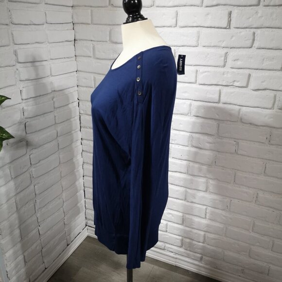 NWT Old Navy Ladies Dark Blue Size Medium Tunic Length Top - Picture 7 of 10